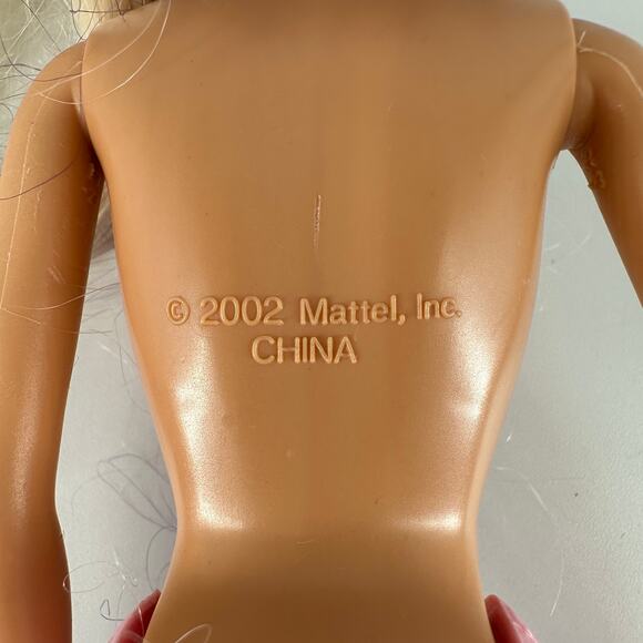 2002 Mattel Barbie Mermaid Doll Pink Purple Tail Blonde Hair Collectible - Picture 9 of 11